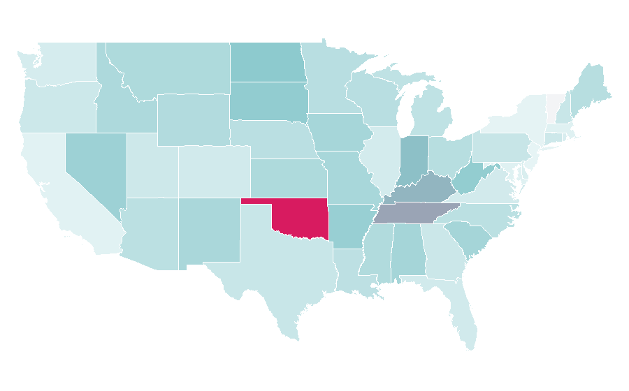 Affinity by region — Blake Shelton, United States