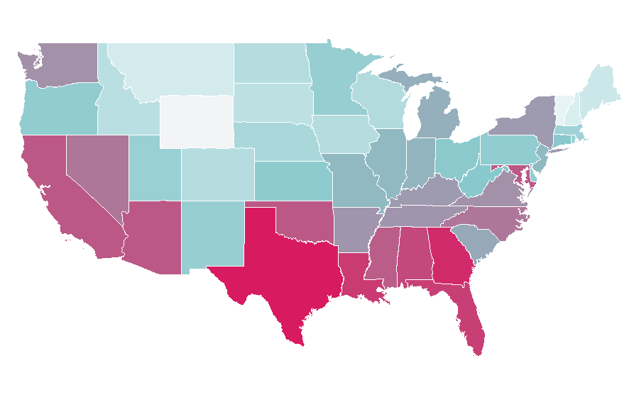 Affinity by region — Bleach (anime), United States