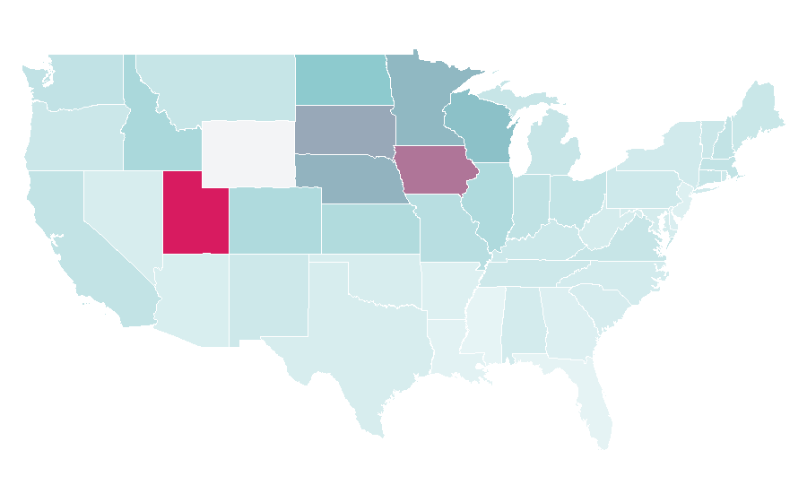 Affinity by region — BlenderBottle, United States