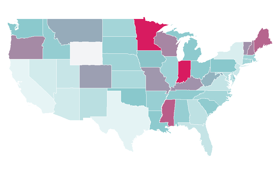 Affinity by region — Blind Melon, United States