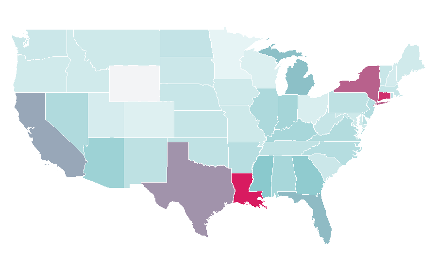 Affinity by region — Bling-bling, United States