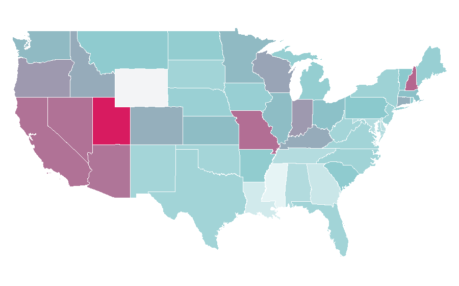 Affinity by region — Blink 182, United States