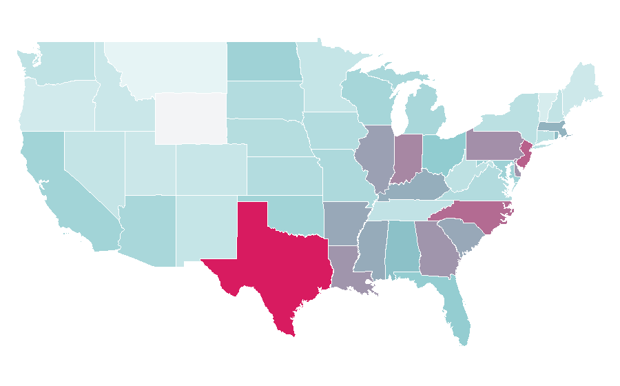 Affinity by region — Blocket, United States