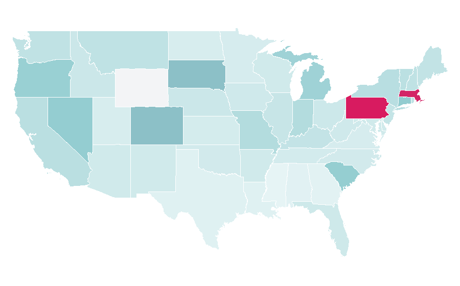 Affinity by region — Blondie (band), United States