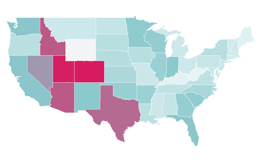 Affinity by region — Blood donation, United States