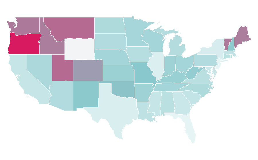 Affinity by region — Bloodstone, United States