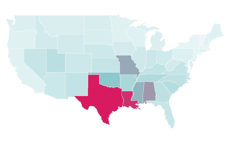 Affinity by region — Blue Bell Creameries, United States