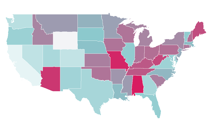 Affinity by region — Blue Bloods, United States