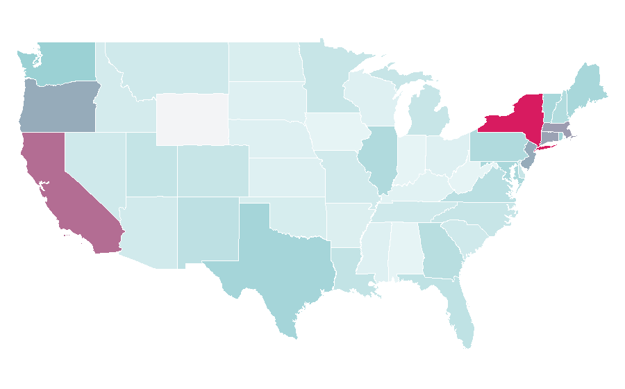 Affinity by region — Blue Jasmine, United States