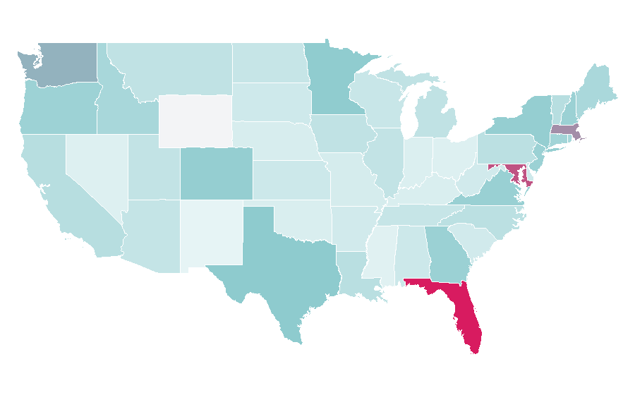 Affinity by region — Blue Lagoon (cocktail), United States