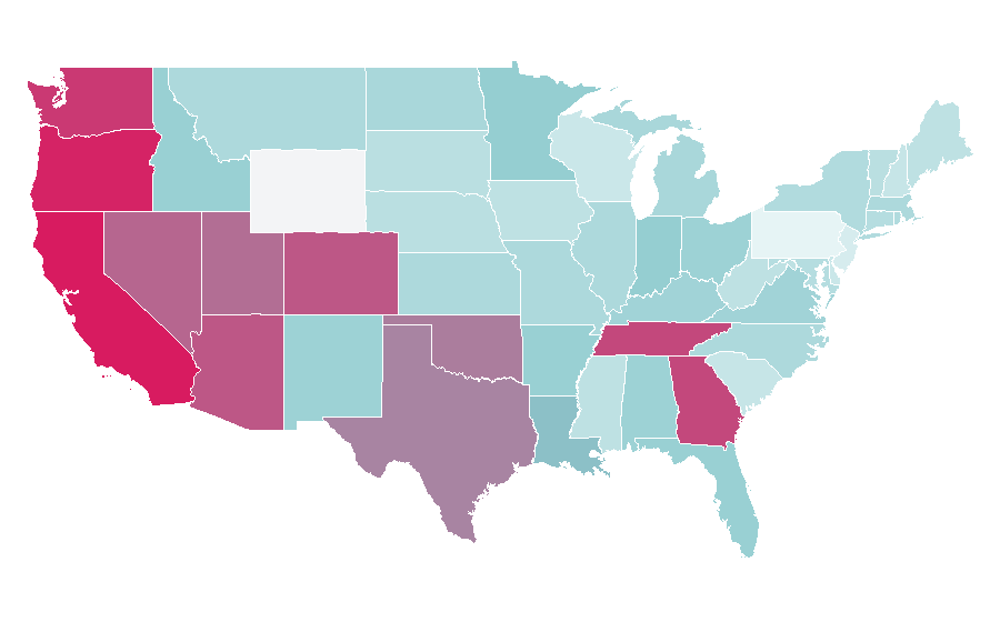Affinity by region — Blue Microphones, United States