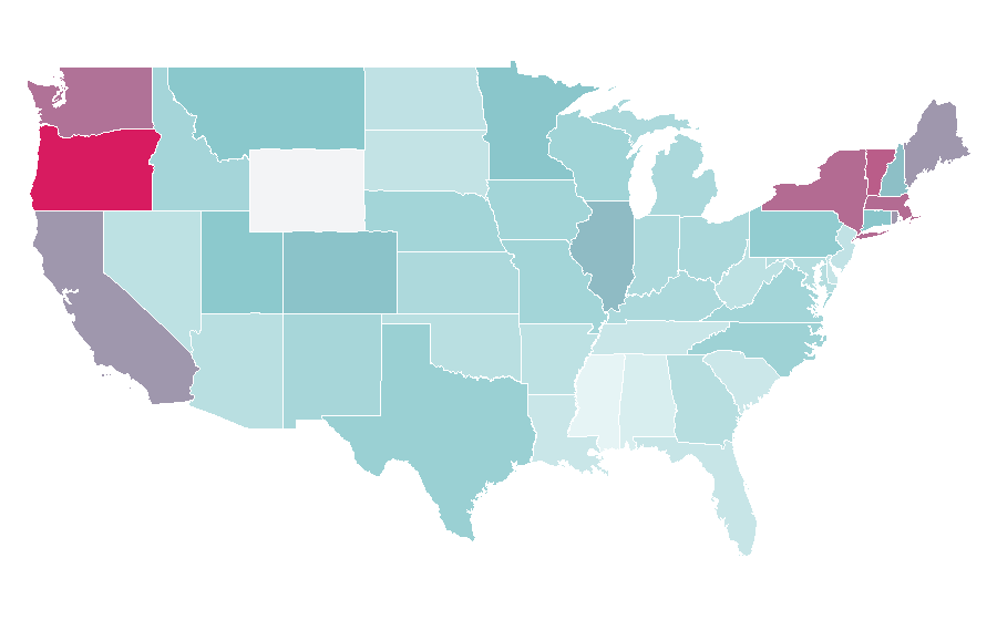 Affinity by region — Blue Velvet (film), United States