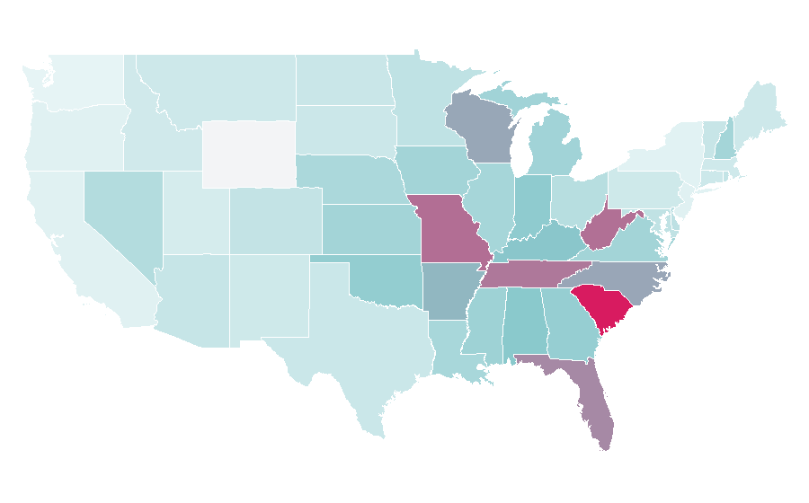 Affinity by region — Bluegreen Vacations, United States