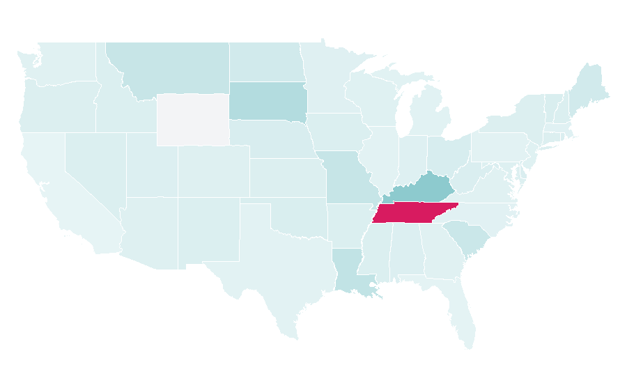 Affinity by region — Blush Boutique, United States
