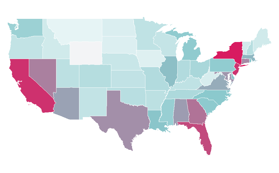 Affinity by region — BMW 7 Series (F01), United States