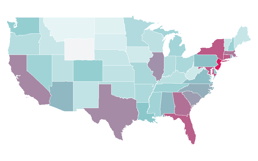 Affinity by region — BMW X5 (E53), United States