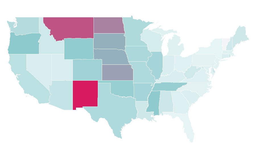 Affinity by region — BNSF Railway, United States