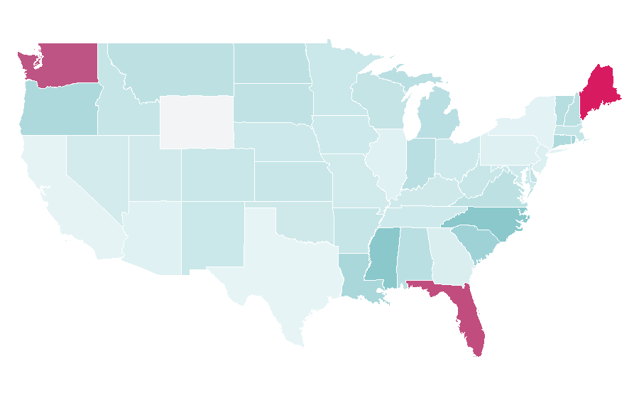 Affinity by region — Boat building, United States