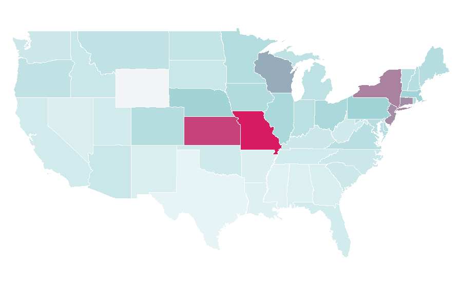 Affinity by region — Bob Costas, United States