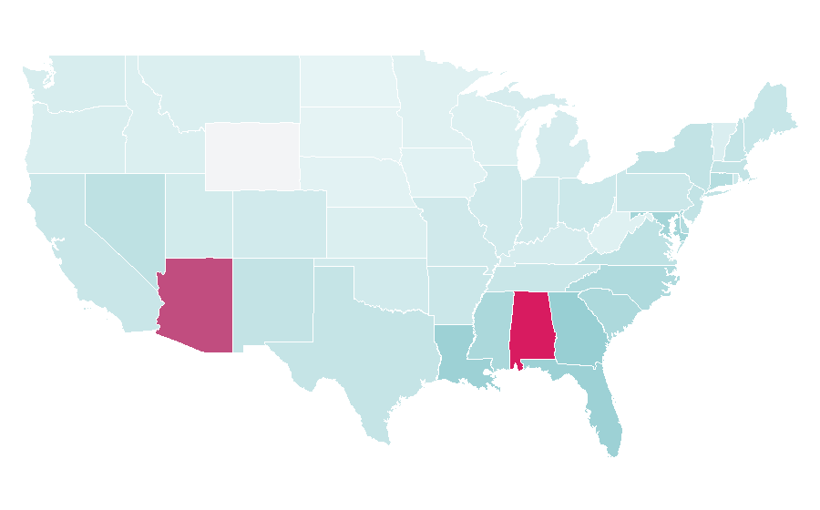 Affinity by region — Bob Marley, United States
