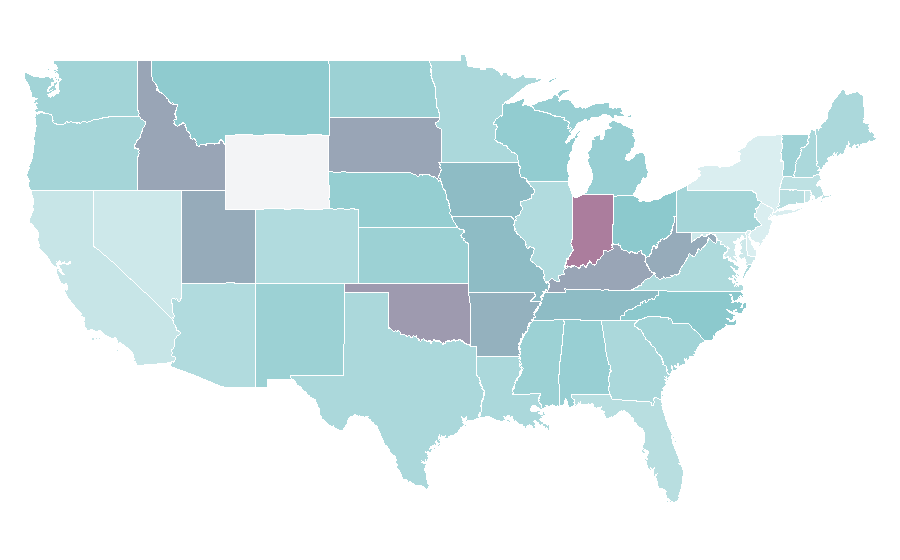 Affinity by region — Bob Ross, United States