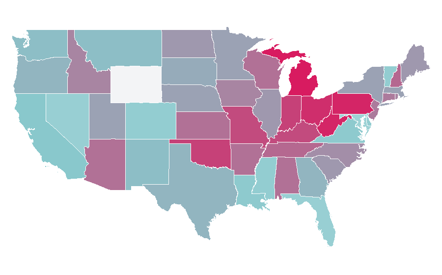 Affinity by region — Bob Saget, United States