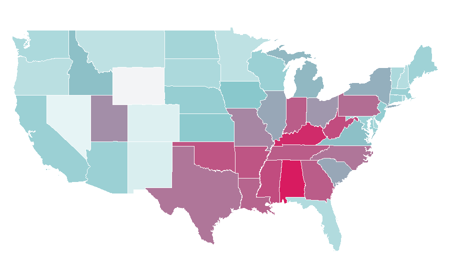 Affinity by region — Bob the Builder, United States