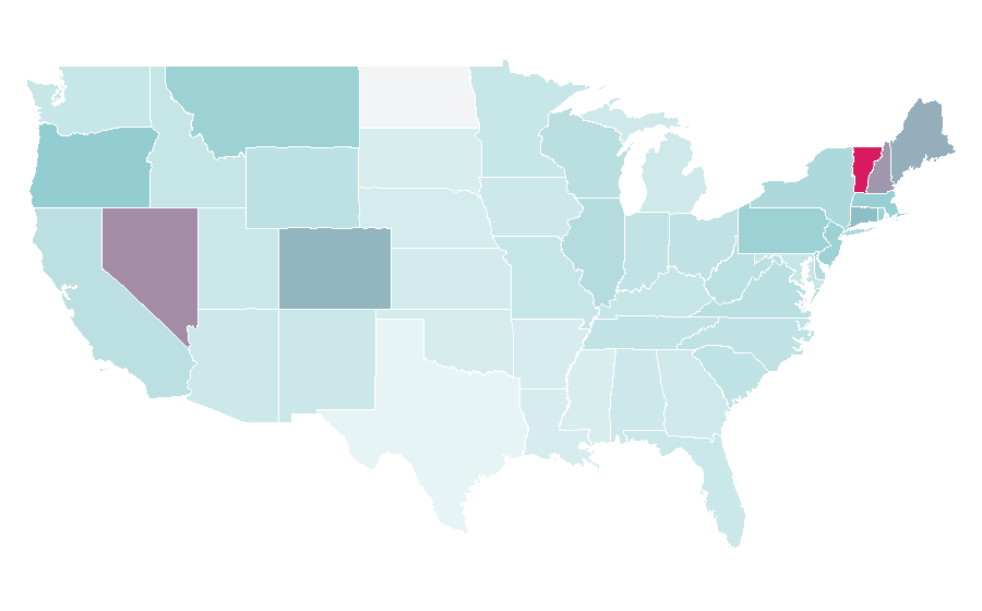 Affinity by region — Bob Weir, United States