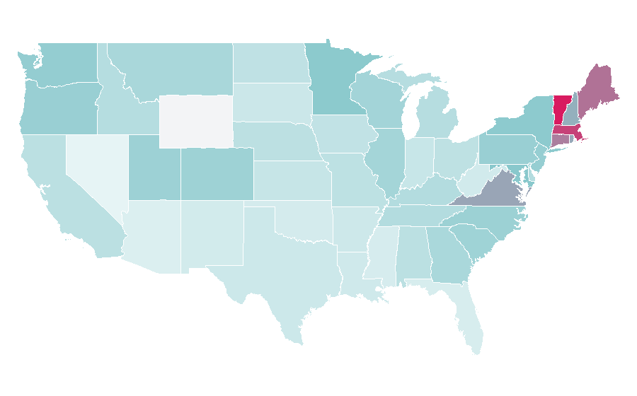 Affinity by region — Boden (clothing), United States