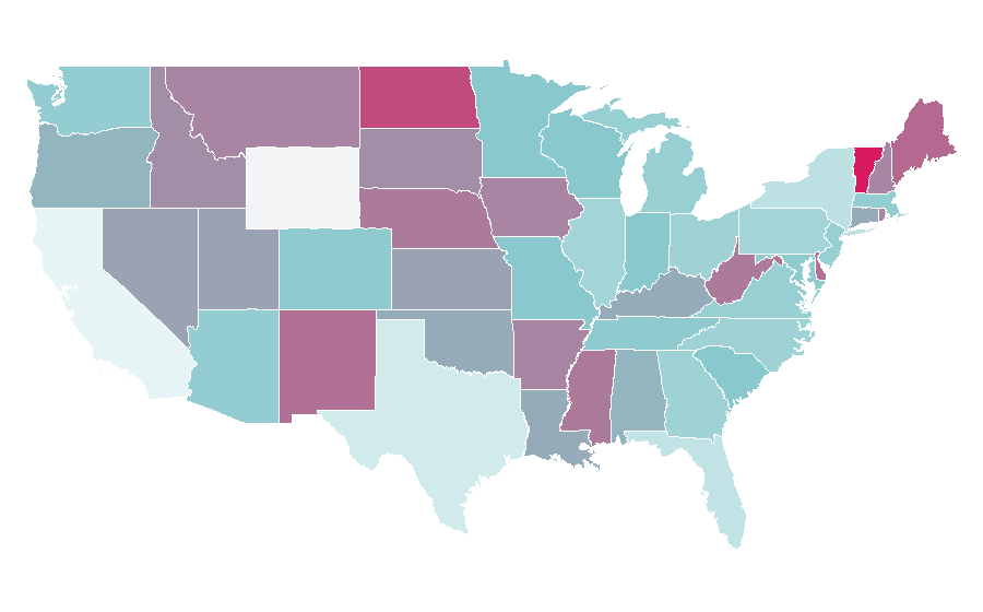 Affinity by region — Bodybuilding & Fitness, United States