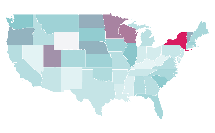 Affinity by region — Bohemia, United States