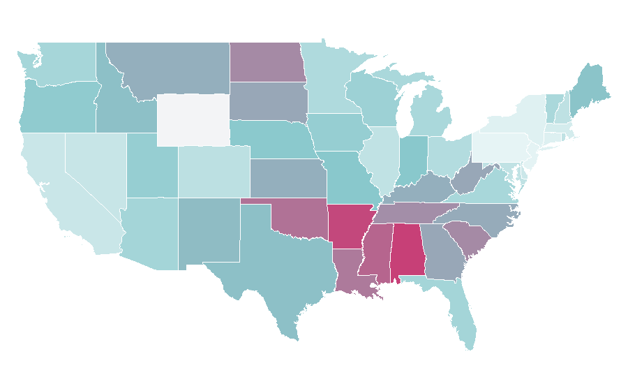 Affinity by region — Boiled egg, United States