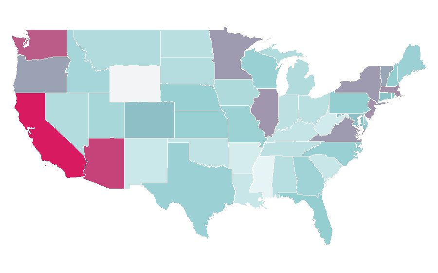 Affinity by region — Bolero, United States
