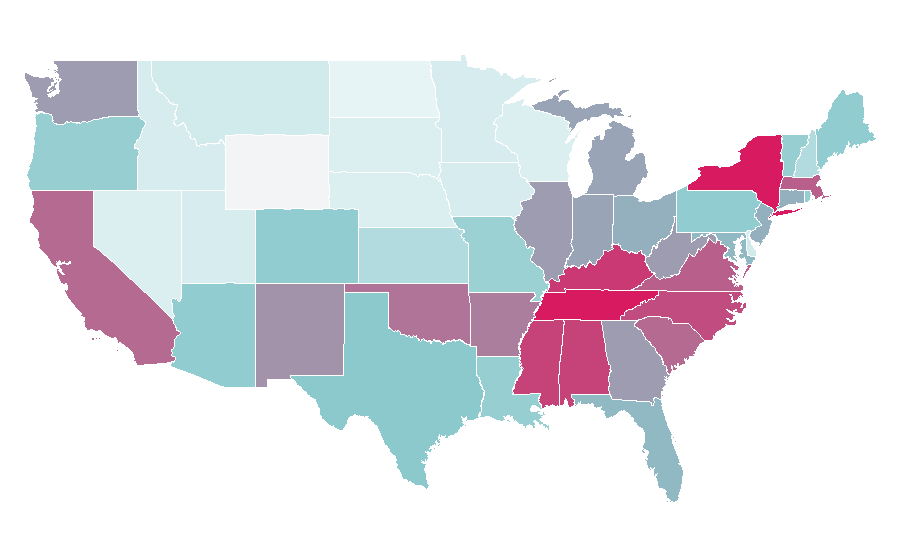 Affinity by region — Bologna, United States