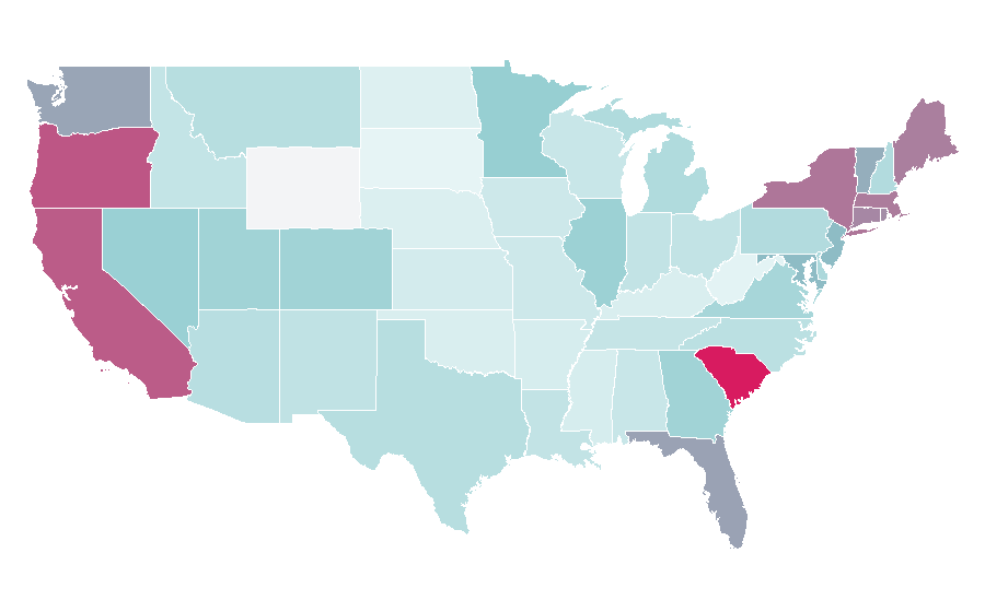 Affinity by region — Bon Appétit, United States