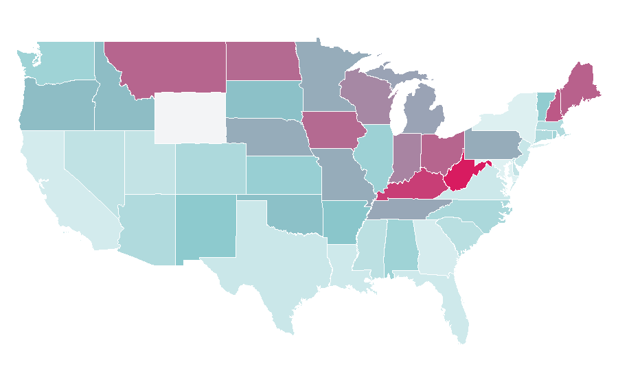 Affinity by region — Bon Scott, United States