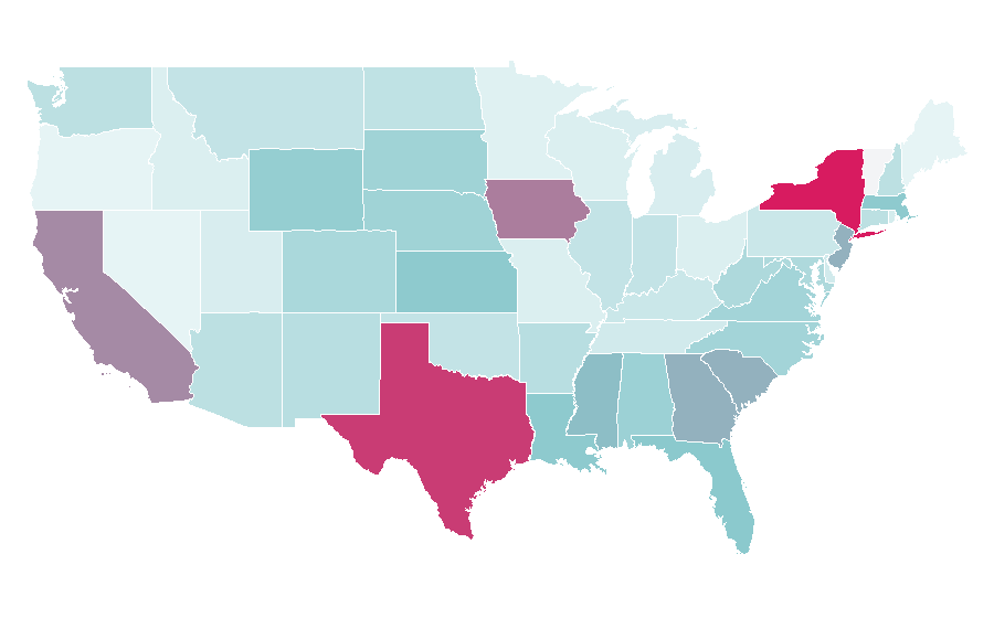 Affinity by region — Bond (band), United States