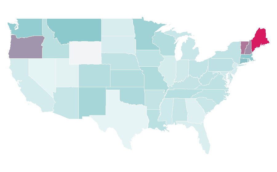 Affinity by region — Bonnie Raitt, United States