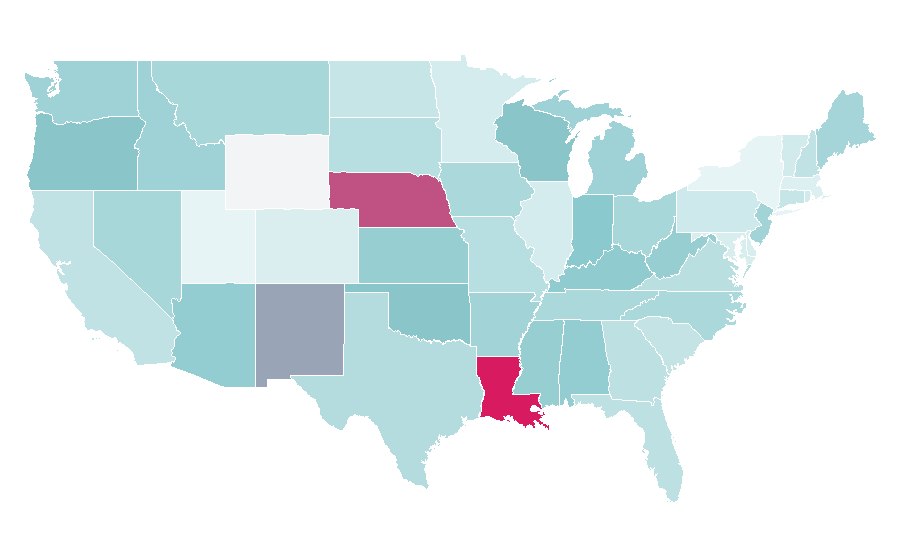 Affinität nach Region — Boogie-woogie, USA
