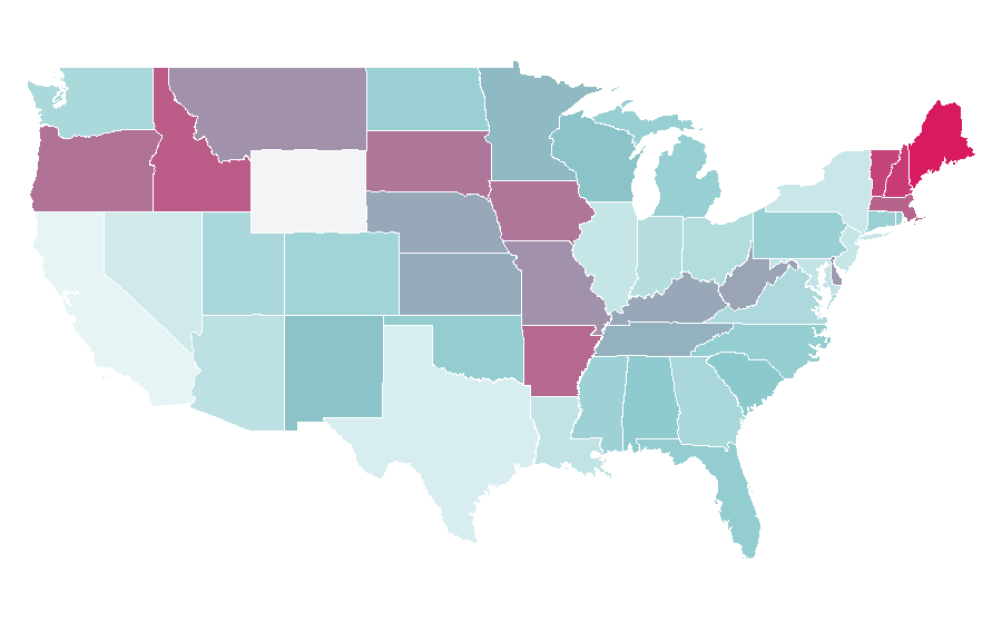 Affinity by region — BookBub, United States