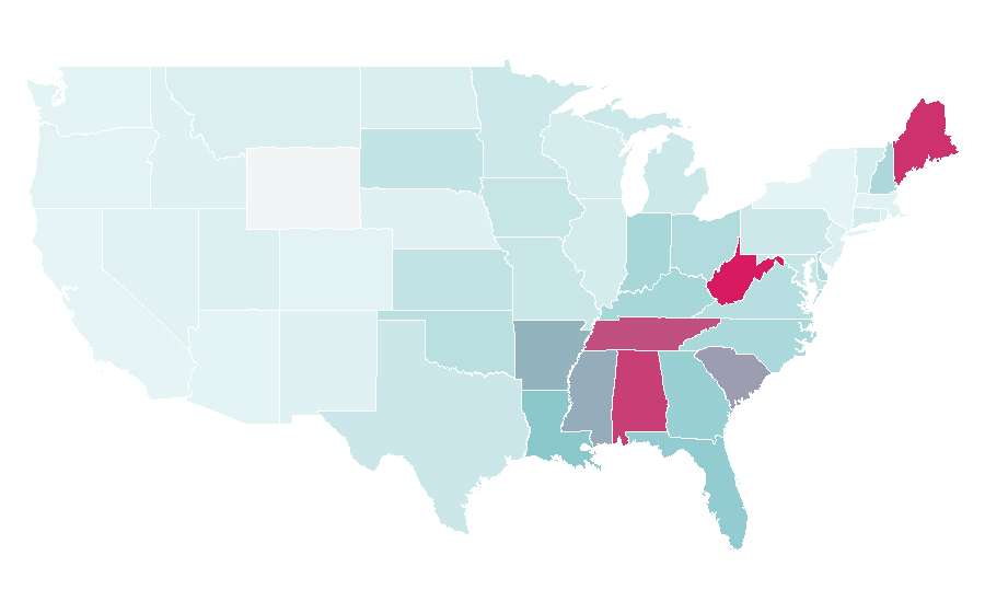 Affinity by region — Books-A-Million, United States