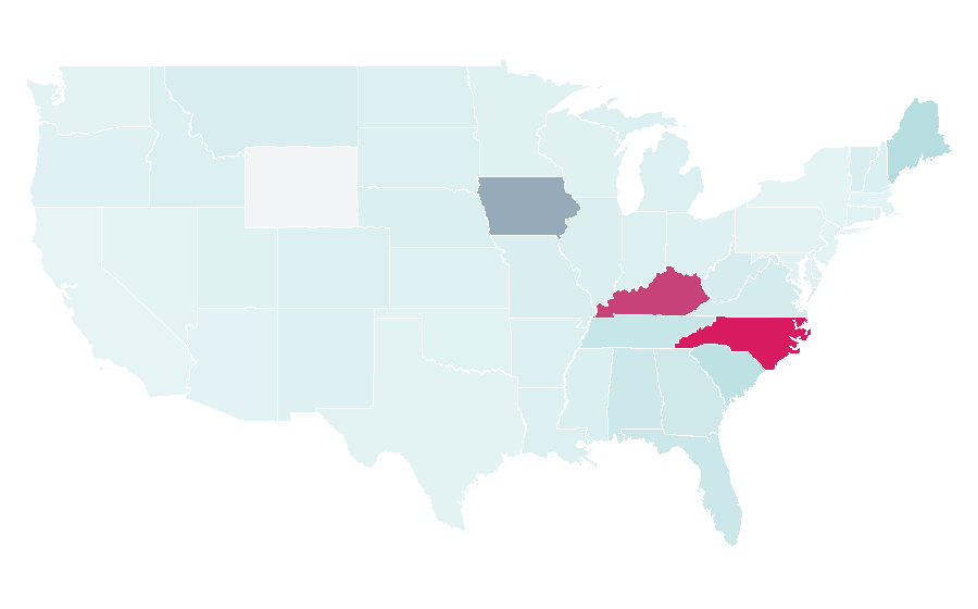 Affinity by region — Boone, North Carolina, United States