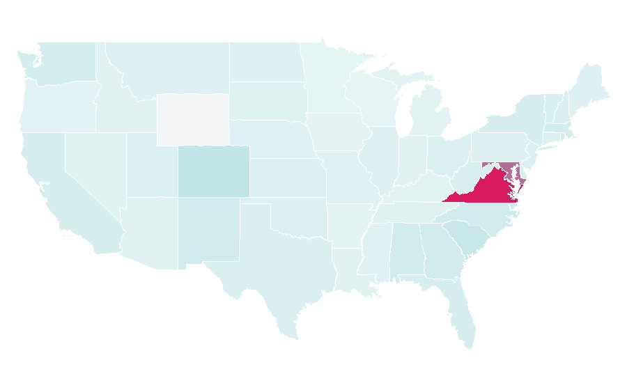 Affinity by region — Booz Allen Hamilton, United States