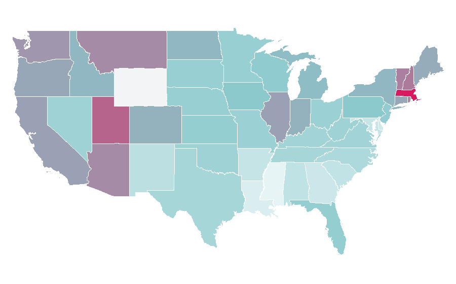 Affinity by region — Borat, United States