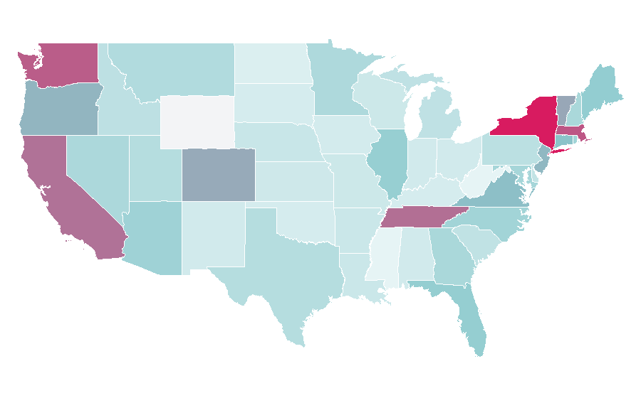 Affinity by region — Bordeaux, United States