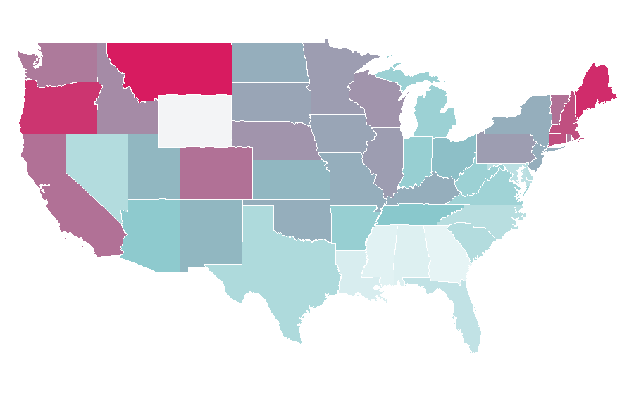 Affinity by region — Born on the Fourth of July (film), United States