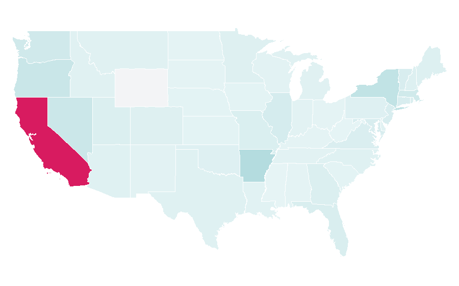 Affinity by region — Bossa nova, United States