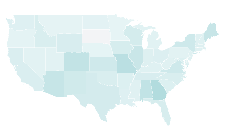 Affinity by region — Botanical garden, United States