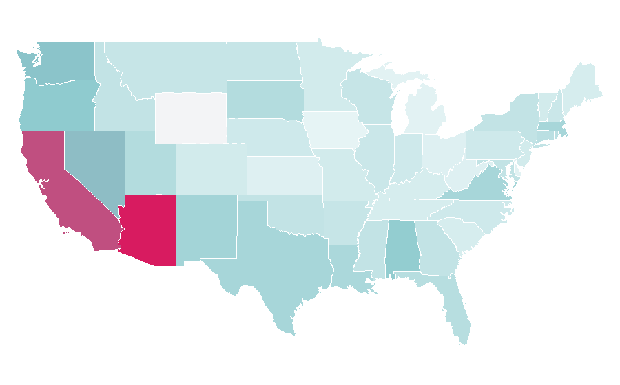 Affinity by region — Botched (TV series), United States