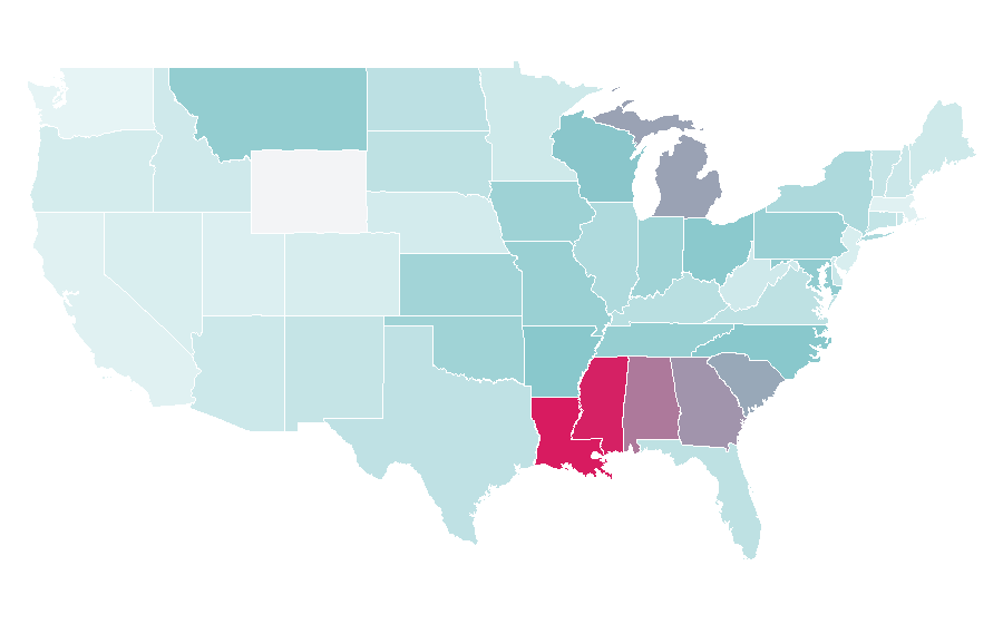 Affinity by region — Bounce TV, United States